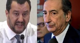 salvini e sala zone rosse Stretta di mano