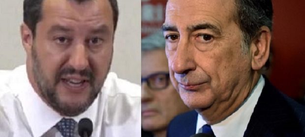 salvini e sala zone rosse Stretta di mano