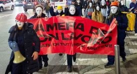Denunciati per imbrattamento due antagonisti della Camera del non lavoro