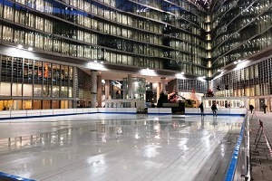 inaugurazione della pista di pattinaggio