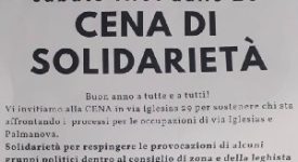 Cena anti Sardone nella casa occupata di via Iglesias