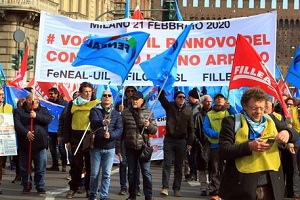 Sciopero comparto legno, 2000 in corteo
