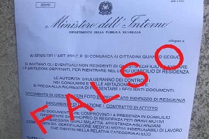 Attenzione a falso volantino intestato al Ministero dell’Interno