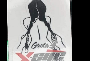 adesivo greta violentata