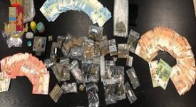 Arrestato con 3 etti di droga e 10mila euro in casa