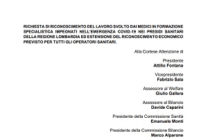 lettera specializzandi regione
