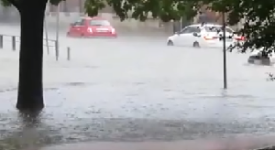 Seveso esondato, vie allagate e interruzioni della corrente elettrica