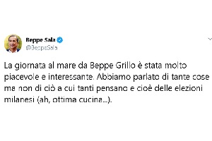Sala: con Grillo non ho parlato di politica