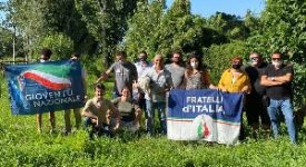 Sopralluogo di Fratelli d'Italia al Parco Vittorini