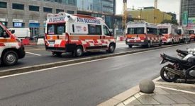 Protesta soccorritori sotto Regione Lombardia