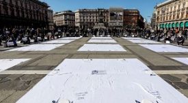 Manifestazione dei ristoratori in Piazza Duomo