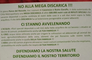 Rifiuti speciali, proteste a Casorezzo contro la città metropolitana
