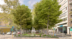 Viale Jenner: nuova vita per l'aiuola centrale