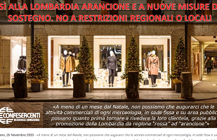 Confesercenti Lombardia: "Sì alla zona arancione"