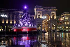 Acceso l’albero in piazza Duomo