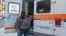 Danneggiata ambulanza della Brigata Sanitaria Soccorso Rosso