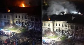 Vanno a fuoco le palazzine liberty di viale Molise