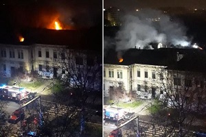 Vanno a fuoco le palazzine liberty di viale Molise