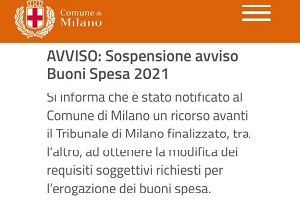 De Chirico (FI): buoni spesa sospesi senza avvisare i richiedenti