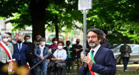 Cerimonia di commemorazione presso i Giardini Falcone e Borsellino
