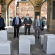 Venti sedute e due stele commemorative nella Loggia dei mercanti