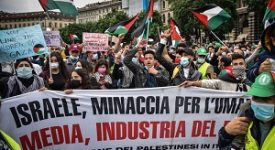 Centinaia in piazza per manifestazione pro Palestina