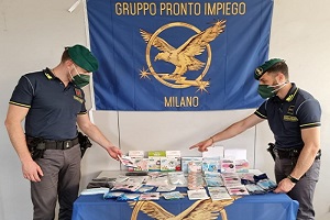 Gdf sequestra 100mila mascherine irregolari