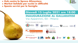 Apre al Gallaratese il terzo Hub contro lo spreco alimentare