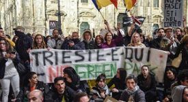 Corteo no green pass solidale con Trieste