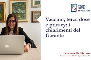 Vaccino, terza dose e privacy: i chiarimenti del Garante