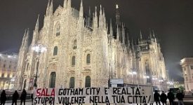 Flashmob di CasaPound e la Rete dei Patrioti in Duomo