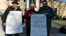 Cinque chilometri sulla via dei pellegrini per il dibattito sui referendum