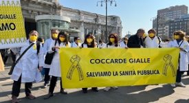 Medici di base in piazza per protesta