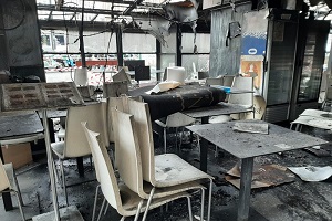 Incendio in piazza San Babila