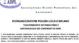 De Corato: i nuovi agenti della Locale relegati in ufficio