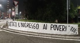 Striscioni de La Rete dei Patrioti contro Area B