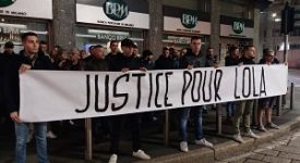 Manifestazione di Casapound e la Rete dei Patrioti davanti all'ambasciata francese