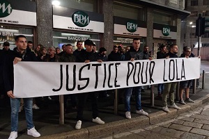 Manifestazione di Casapound e la Rete dei Patrioti davanti all'ambasciata francese